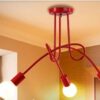 Kettil Customisable Spider Web Creative Lamp - red 3 bulbs