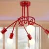 Kettil Customisable Spider Web Creative Lamp- red 5 bulbs