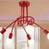 Kettil Customisable Spider Web Creative Lamp- red 5 bulbs