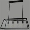 Kjell Glass Case Quadriplet Hanging Lamp - lights off