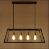 Kjell Glass Case Quadriplet Hanging Lamp - lights on