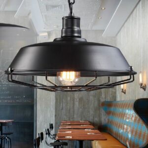 Pot Cover Web Caged Hanging Lamp - front