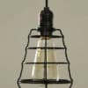 Spider Web Cage Single Bulb Hanging Light- off