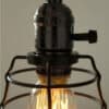 Spider Web Cage Single Bulb Hanging Light-top details