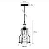 Werner Bird Cage Single Bulb Lamp - dimensions