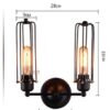 Ylva Twin English Style Street Wall Lamp - dimensions