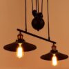BORGHILD Disk Weighted Hanging Lamp 2-head model without glass