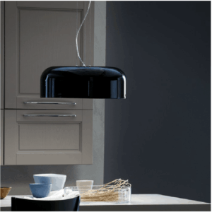 Contemporary Dome Shaped Lamp- front black