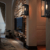  Pandora Box Glass Casket Single Wall Lamp -living room 2