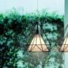 Pyramid Cage Hanging Lamp - front set of 2