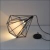 Pyramid Cage Hanging Lamp - side