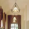 Pyramid Cage Hanging Lamp - side set of 3