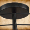 Retro Caged Fan Lamp - closeup
