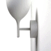 Single Tulip Wall Lamp - White side view