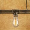 Industrial Pipe Hanging Lamp- front set of 3