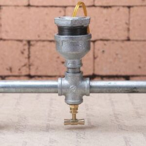 1800s Industrial Pipe Line Lamp - front 2