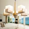 Candy Holder Fan Blades Hanging Lamp - bedroom