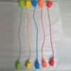 Colurful Single Bead Bulb Holder - details wire
