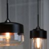 Comtemparary Glass jar Hanging Lamp - black