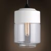 Comtemparary Glass jar Hanging Lamp - white design 2