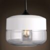 Comtemparary Glass jar Hanging Lamp - white design 3