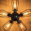 Five Leaflet Uranium Ceiling Fan Lamp - bottom view 2