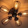 Five Leaflet Uranium Ceiling Fan Lamp - bottom view 3