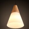 Half Wood Hang Lamp- design 2 lited