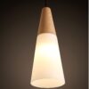 Half Wood Hang Lamp- design 3 lited