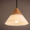 Half Wood Hang Lamp-lited