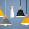 MIA Wooden Top Cone Hanging Lamp