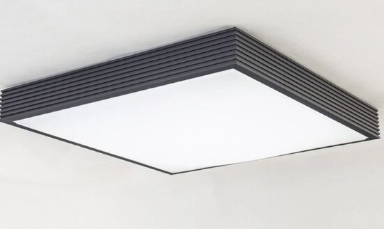 ridge square case ceiling lamp - black 2