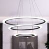 Alvar Triple Halo Hanging Lighting - black