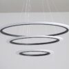 Alvar Triple Halo Hanging Lighting - black triple ring lamp unlit