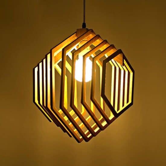 EVA Hexagonal Cage Encasement Lamp