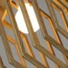 Hexagonal Cage Encasement Lamp-closeup