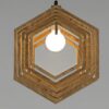 Hexagonal Cage Encasement Lamp-side