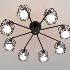 Crystal Vault Ceiling Lamp- bottom eight head