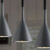 Frosted Conical Flask Lamp - gray set of 3