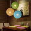 Rattatoon Rattan Globe Pendant Lamp - mixed colors 5