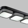 Square Pillow Ceiling Lamp - black details