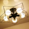 Star Frame Ceiling Lamp - black on