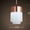 Chrome Top Hanging Lamp- Medium Measurement