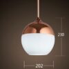 Chrome Top Hanging Lamp- Round Measurement