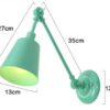 FRIDEBORG Classic Wall Lamp green dimensions