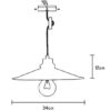 Posh Stylistic hanging lamp- front 3