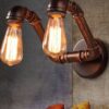 Twin Overhang wallpipe Lamp- side