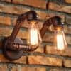 Twin Overhang wallpipe Lamp- side 2