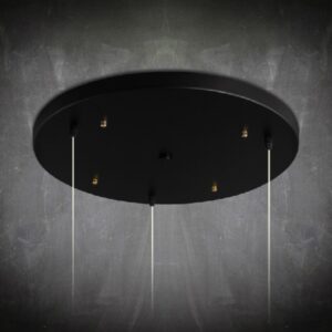 circular ceiling plate black