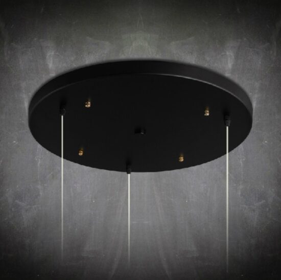 circular ceiling plate black